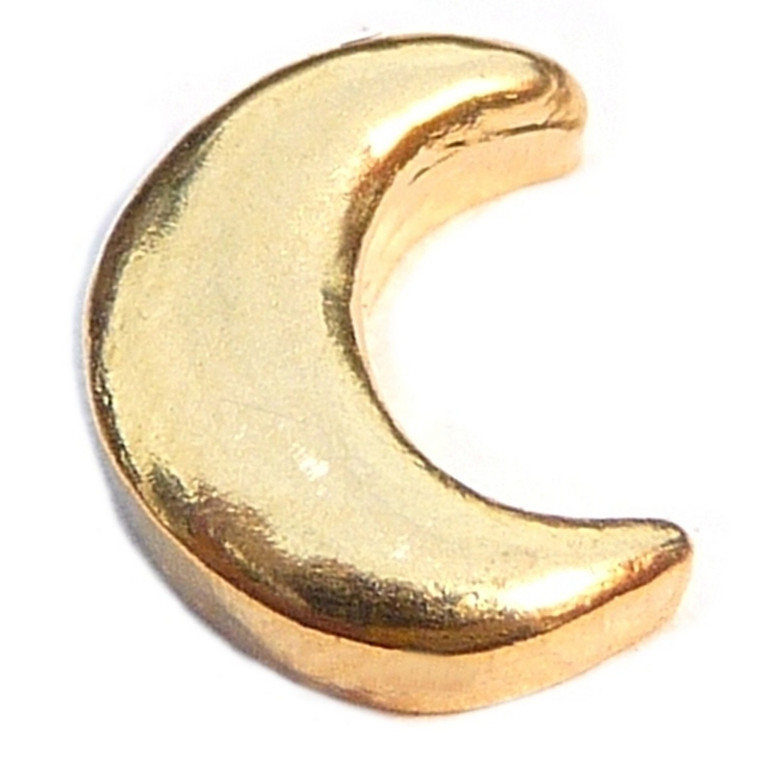 Crescent Moon Goldtone Floating Locket Charm