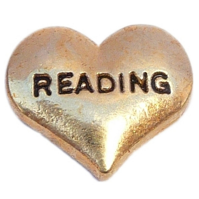 Reading Goldtone Heart Floating Locket Charm