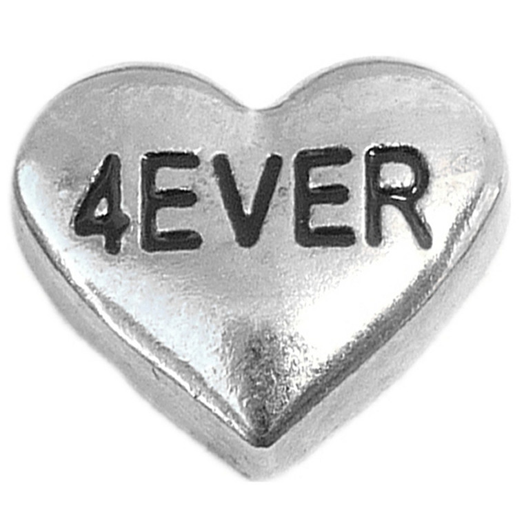 4Ever Silvertone Heart Floating Locket Charm