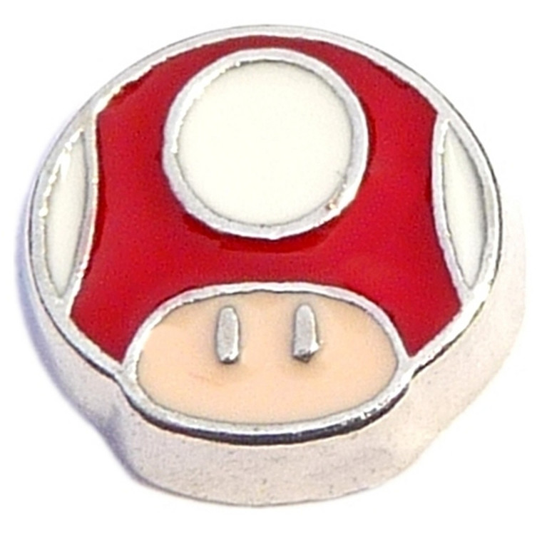 Power Up Mushroom Floating Locket Charm