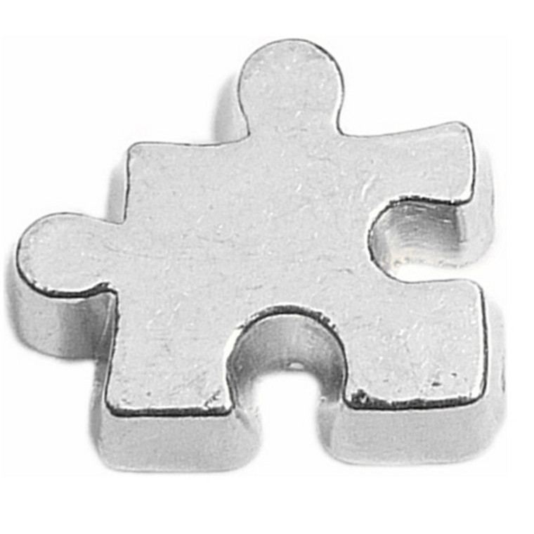 Silvertone Puzzle Piece Floating Locket Charm