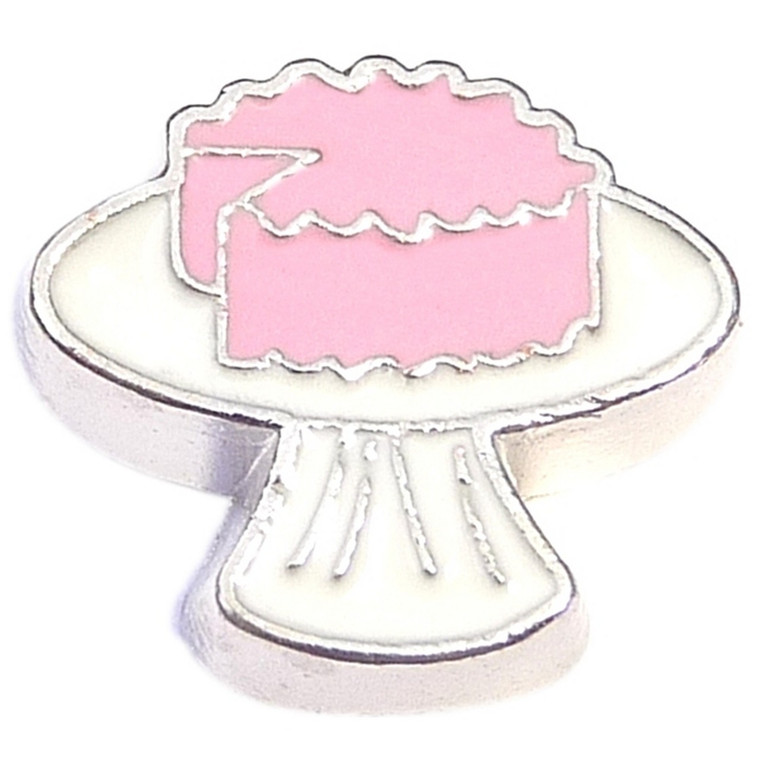 Cake On Tray Floating Locket Charm