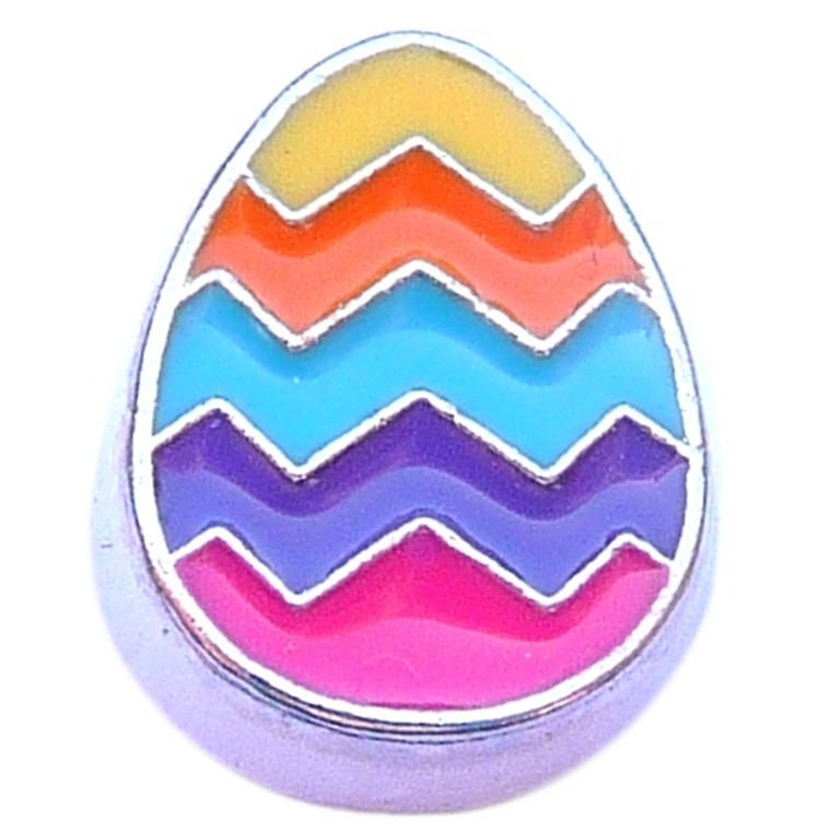 Colorful Easter Egg Floating Locket Charm