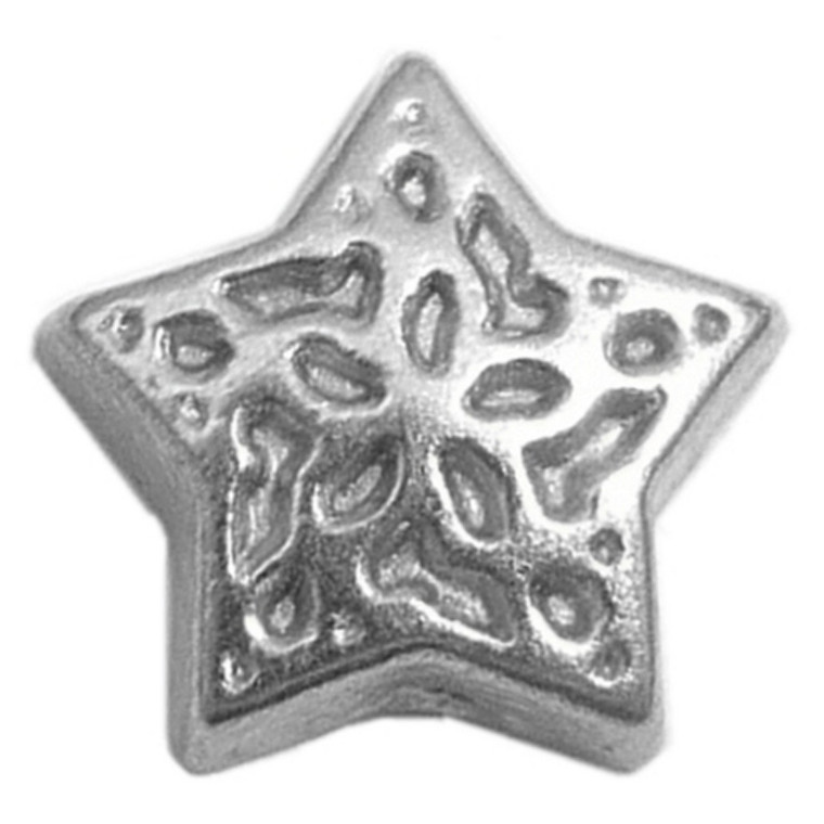 Patterned Star Floating Locket Charm