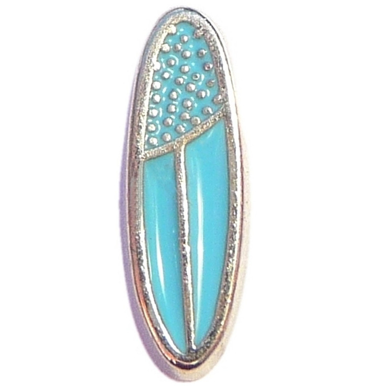 Blue Surfboard Floating Locket Charm