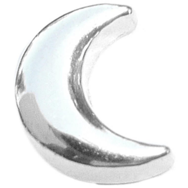 Silvertone Moon Floating Locket Charm