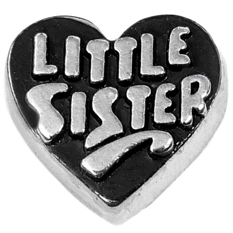 Little Sister Heart Floating Locket Charm