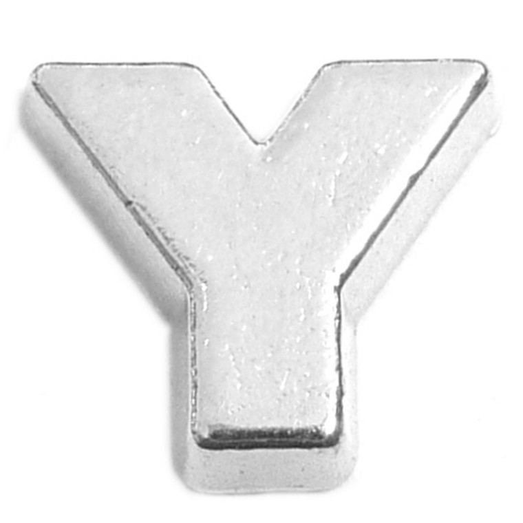 Block Letter Y Floating Locket Charm