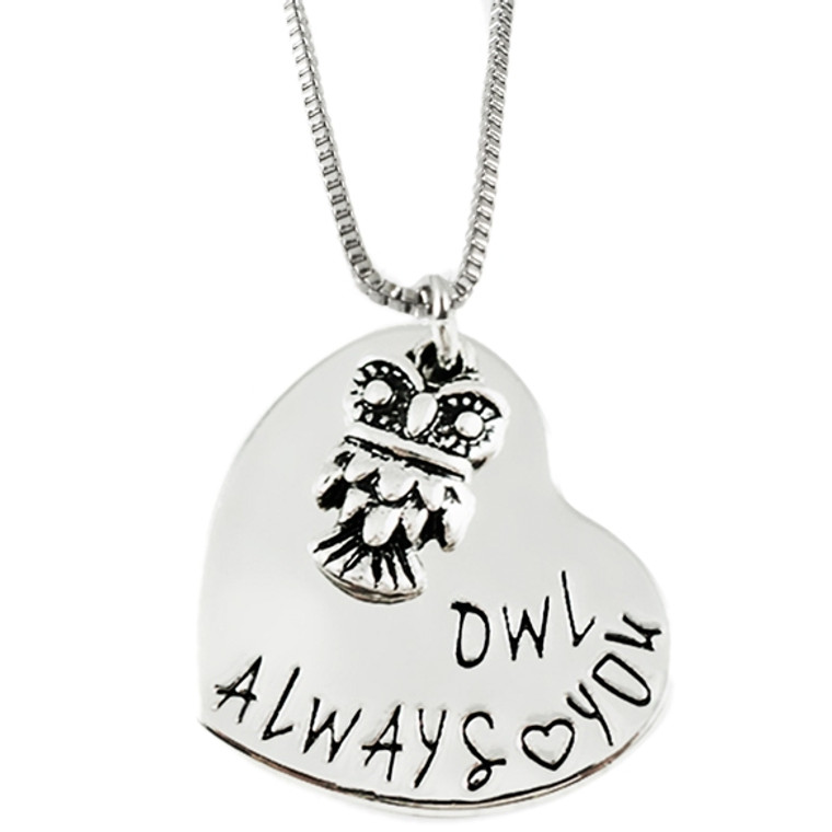 Owl Always Love You Stamped Necklace