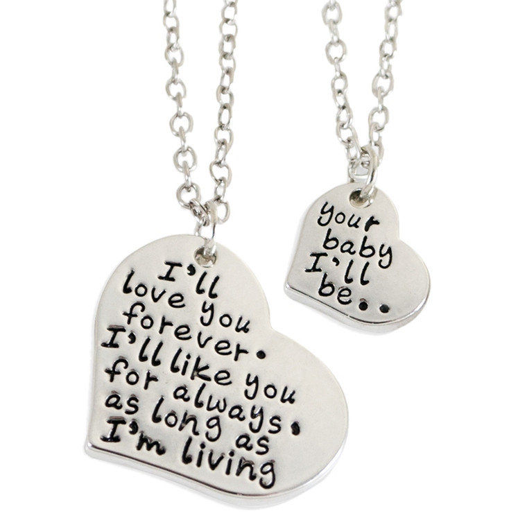 Love You Forever Stamped Necklace