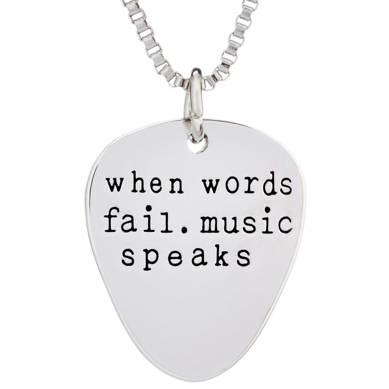 Music Speaks Stamped Necklace