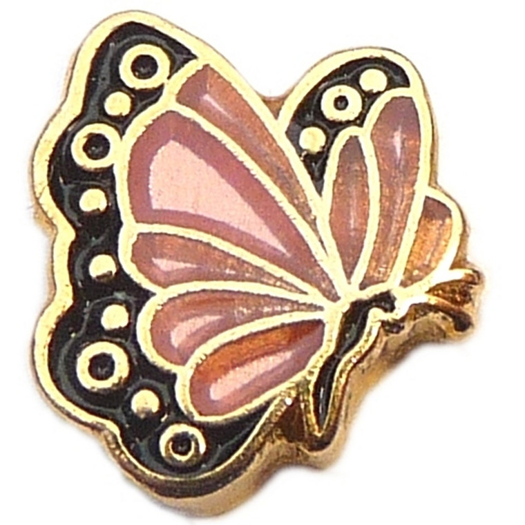 June Butterfly Goldtone Floating Locket Charm