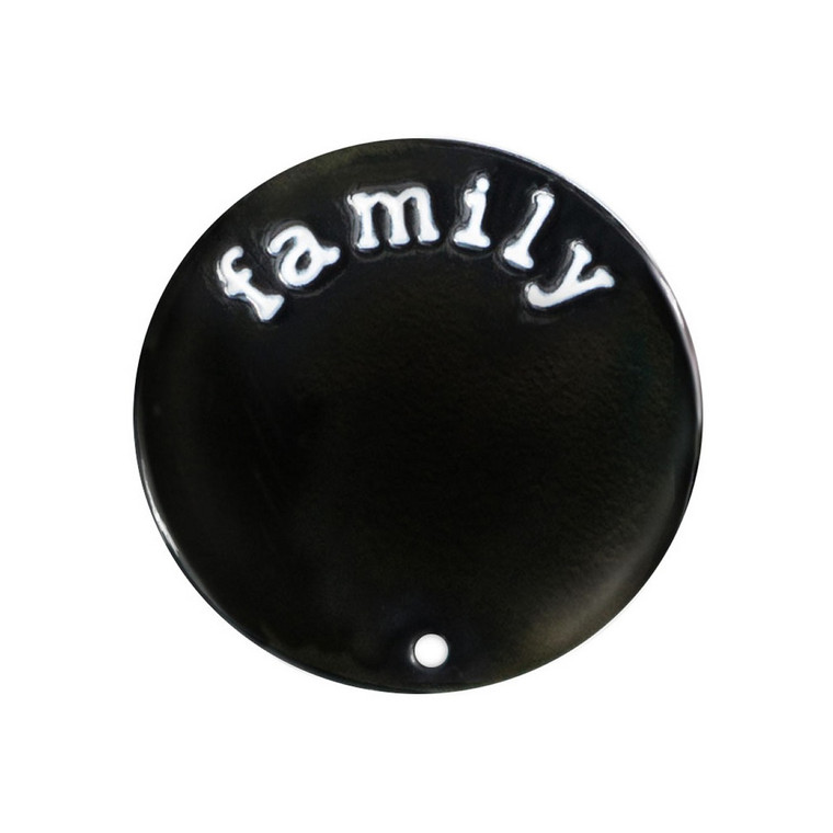 Family Plate in Black for 25mm Locket