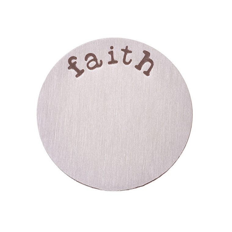 Faith Plate in Silver for 25mm Locket