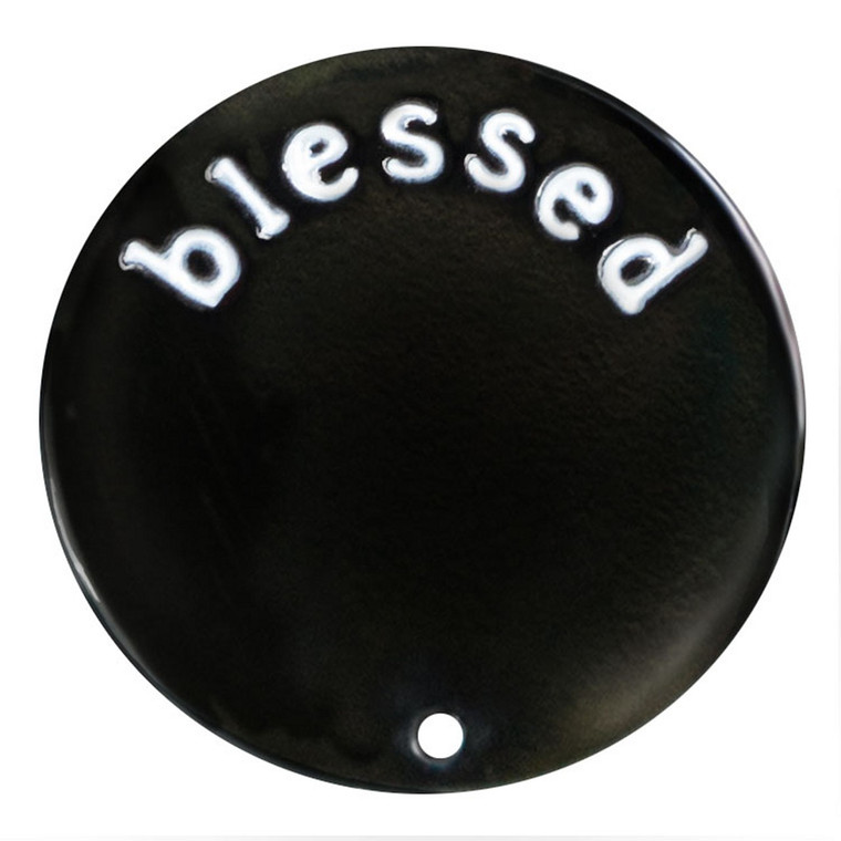 Blessed Plate in Black for 30mm Locket