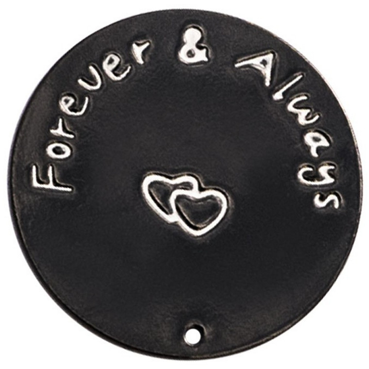 Forever and Always Plate in Black for 30mm Locket