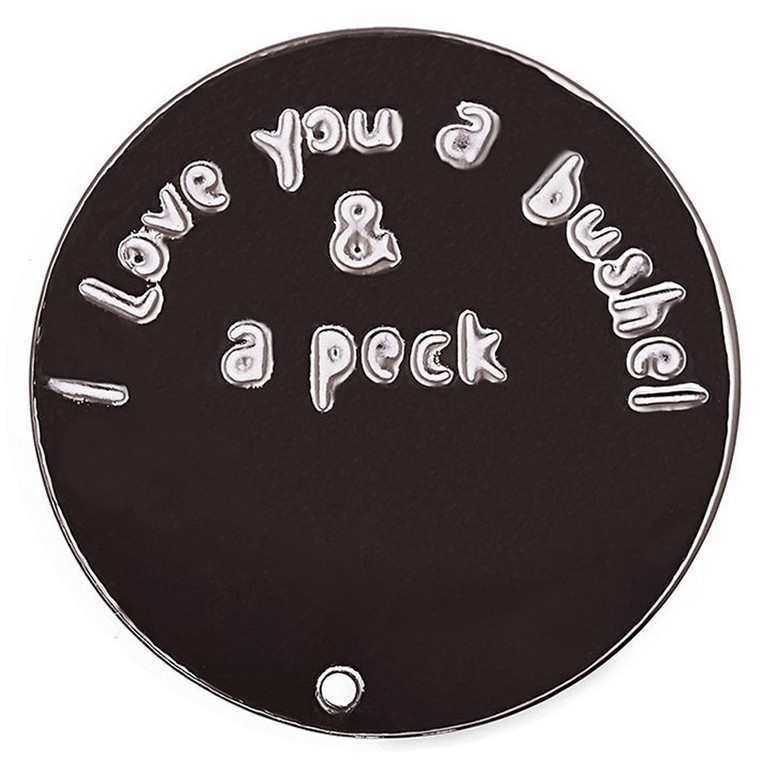Love You Bushel and a Peck Plate in Black for 30mm Locket