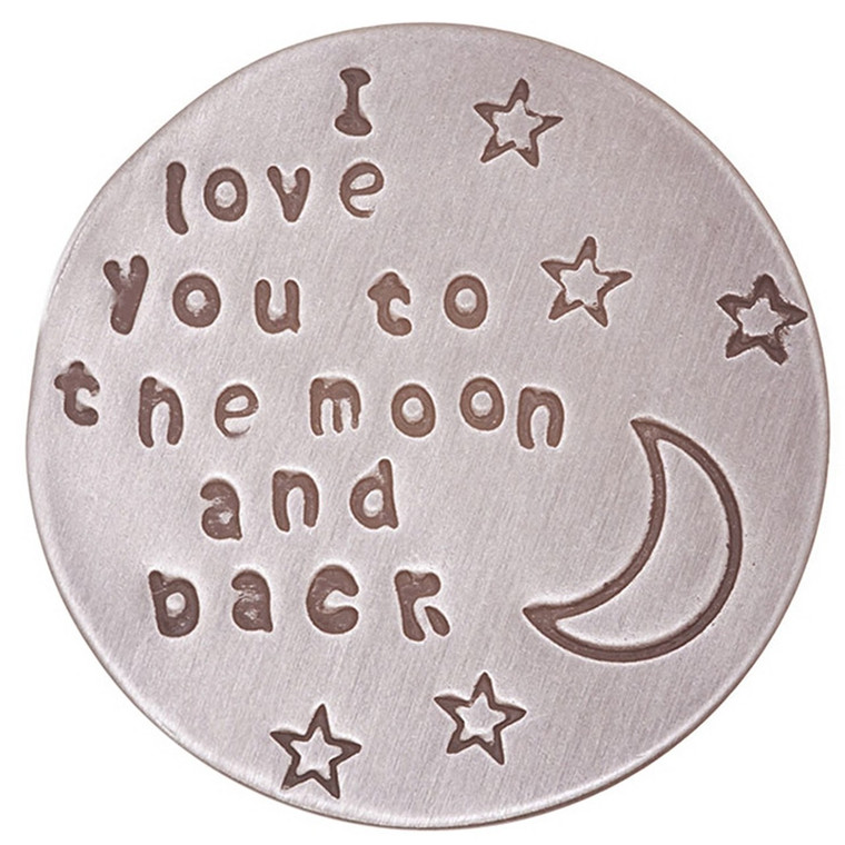 To the Moon and Back Plate in Silver for 30mm Locket