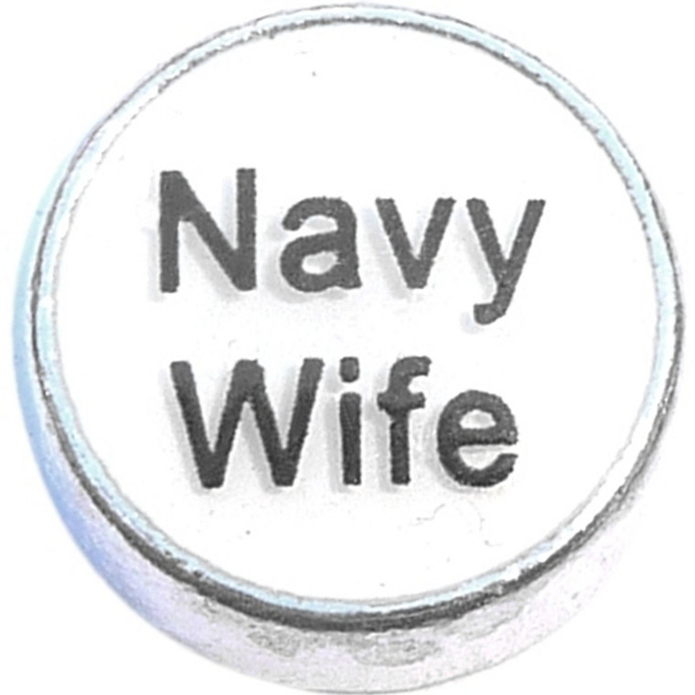 Navy Wife Floating Locket Charm