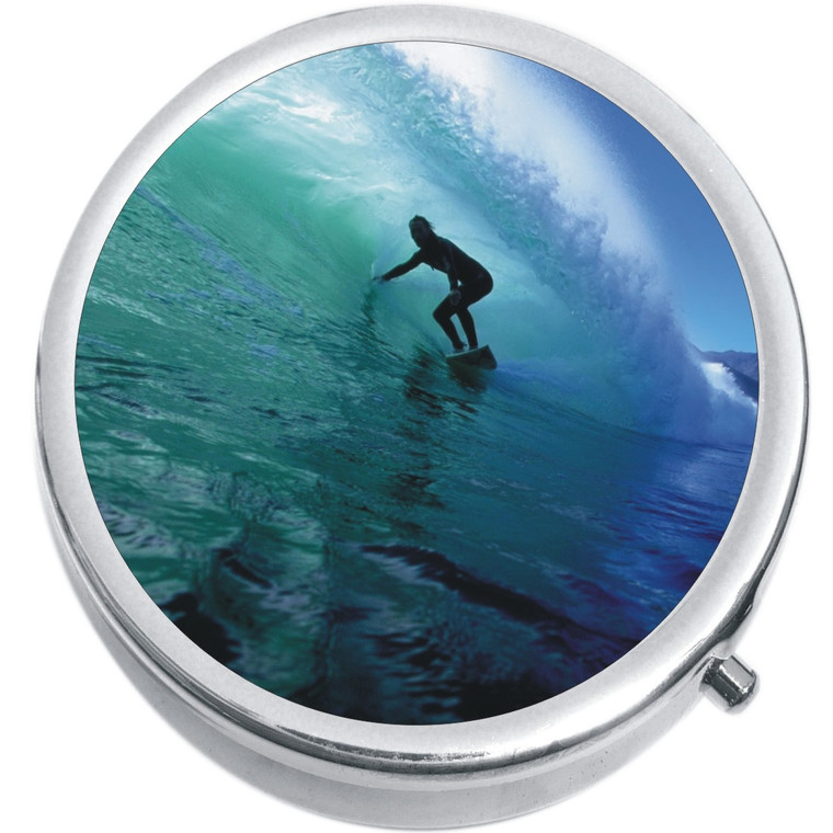 Surfer Wave Ocean Medical Pill Box