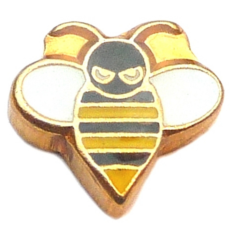 Angry Bee Floating Locket Charm