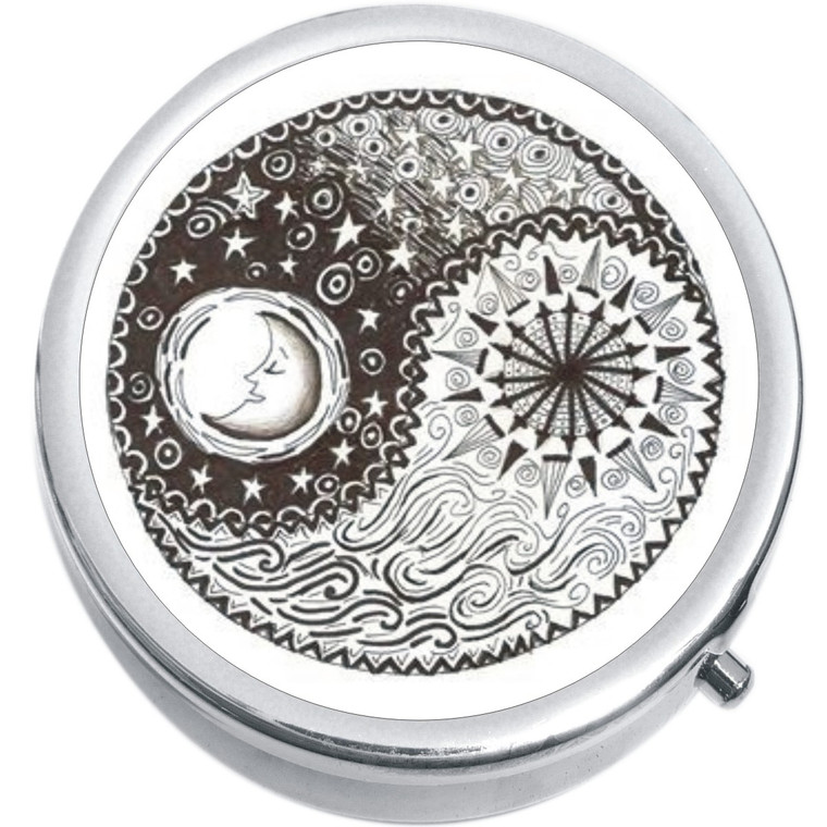 Yin Yang Sun Moon Medical Pill Box