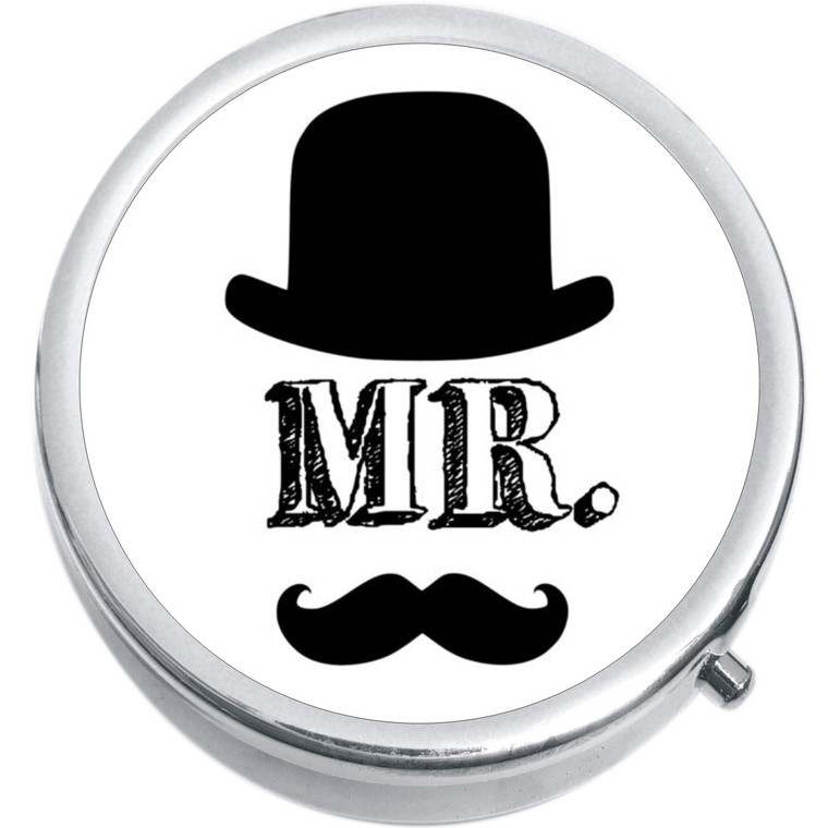 Mr Moustache Medical Pill Box