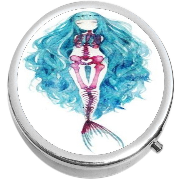 Mermaid Skeleton Medical Pill Box