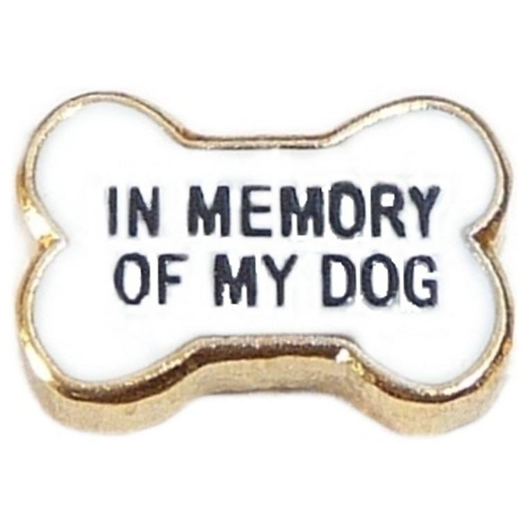 In Memory Of My Dog Floating Locket Charm