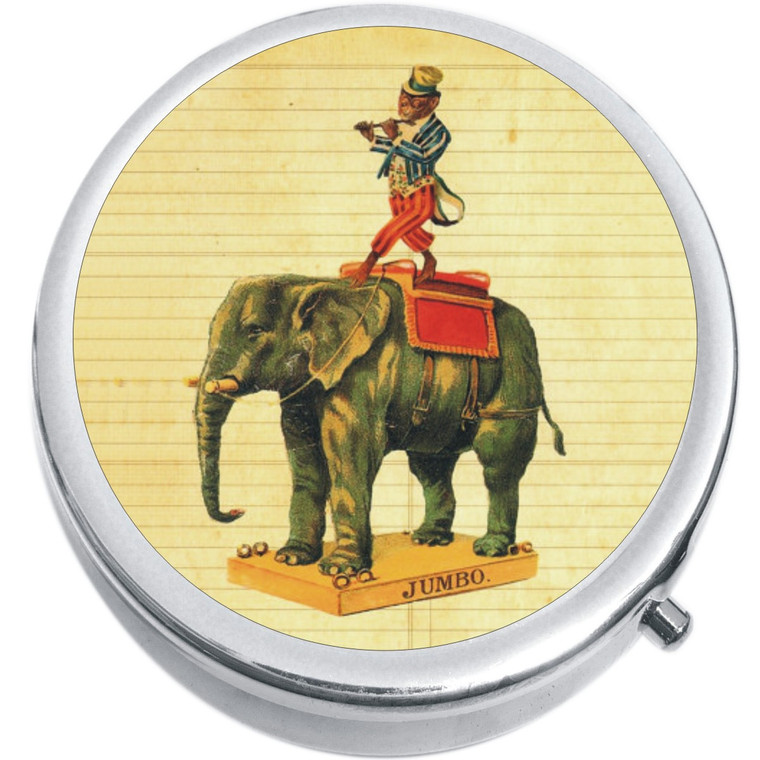 Circus Monkey and Elephant Medical Pill Box