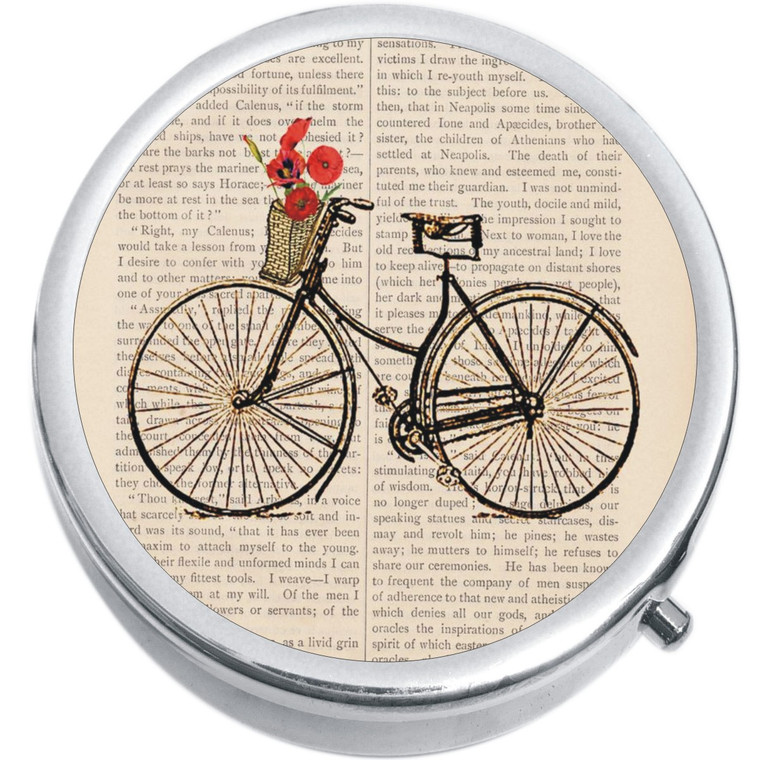 Bicycle Flowers Medical Pill Box