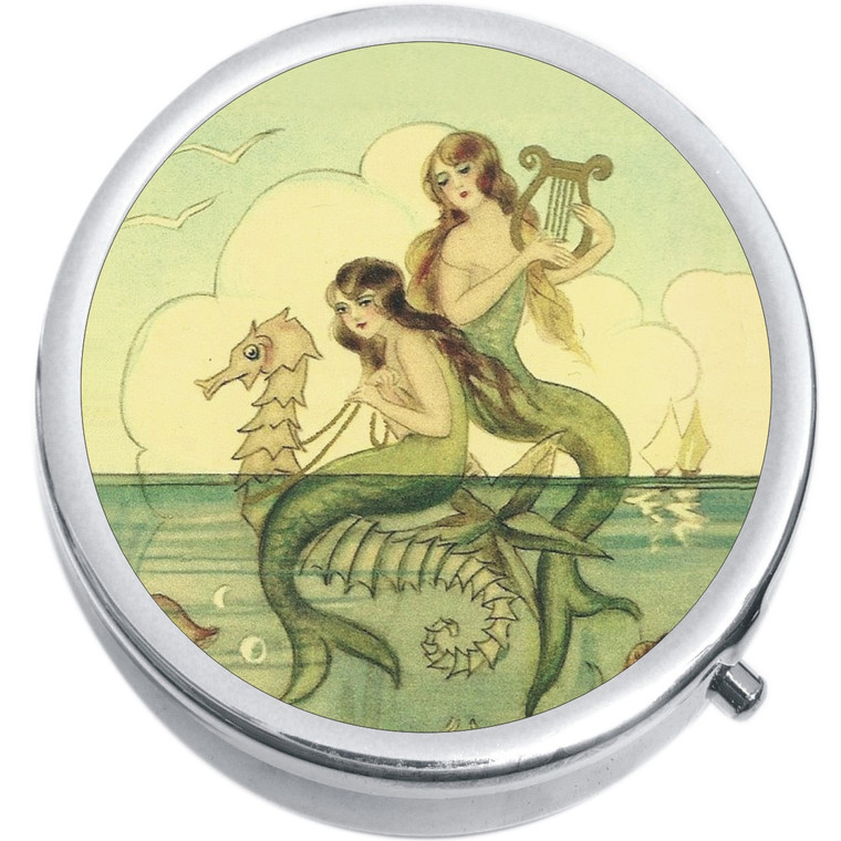 Mermaids Seahorse Medical Pill Box