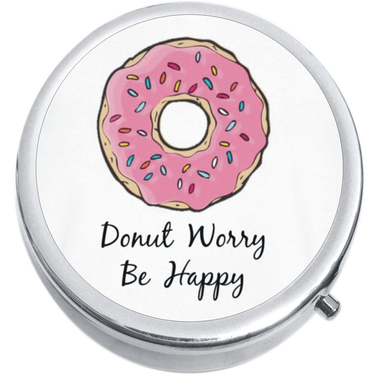 Donut Worry Be Happy Medical Pill Box