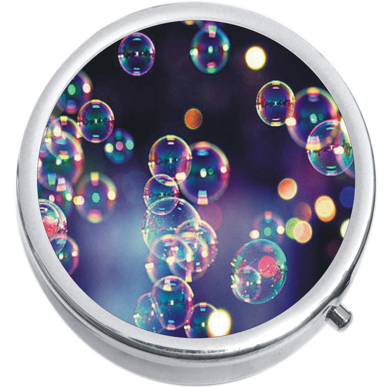 Rainbow Bubbles Medical Pill Box