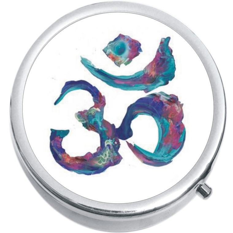 Watercolor Ohm Om Medical Pill Box