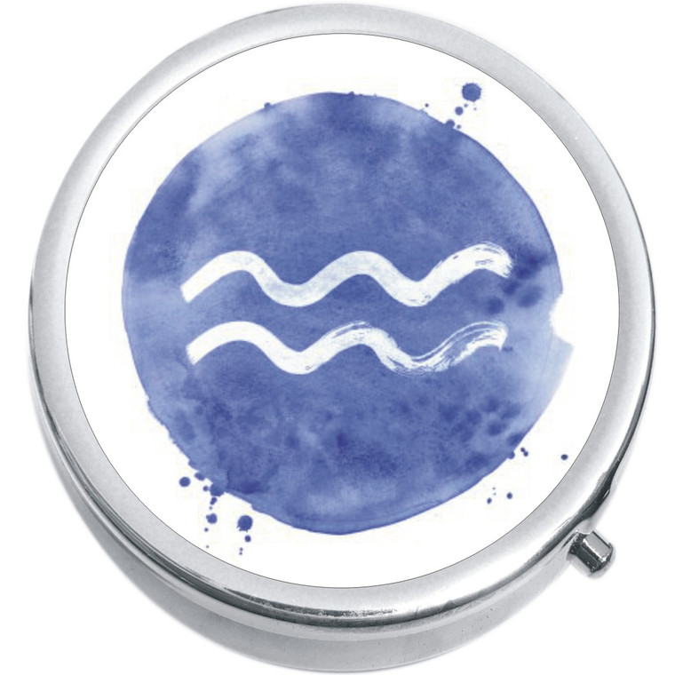 Watercolor Aquarius Medical Pill Box