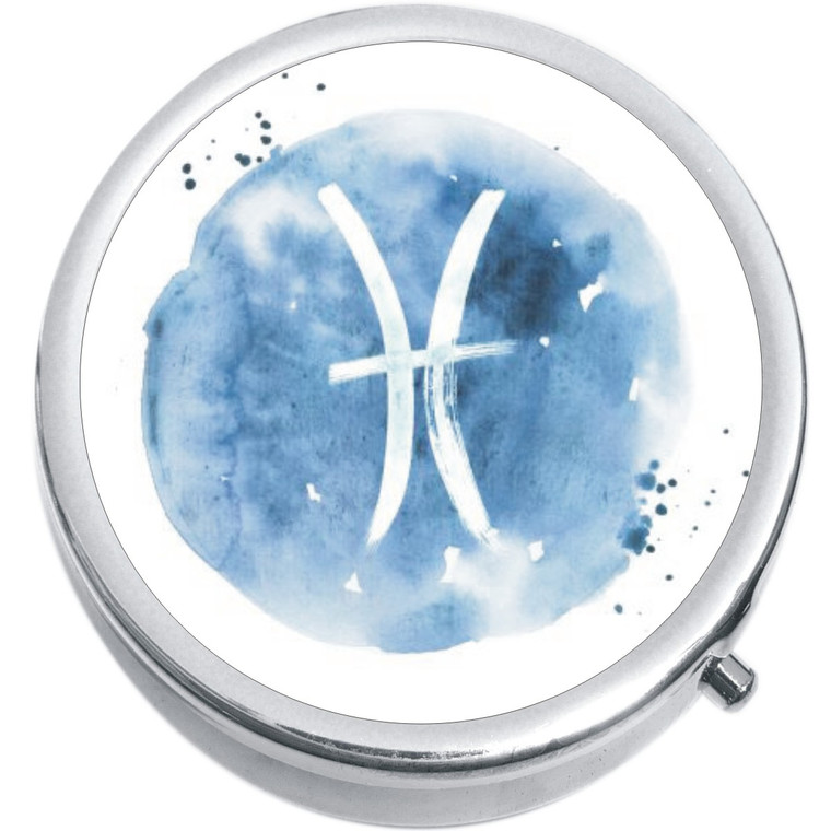 Watercolor Pisces Medical Pill Box