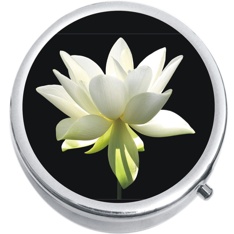 White Flower Pill Box