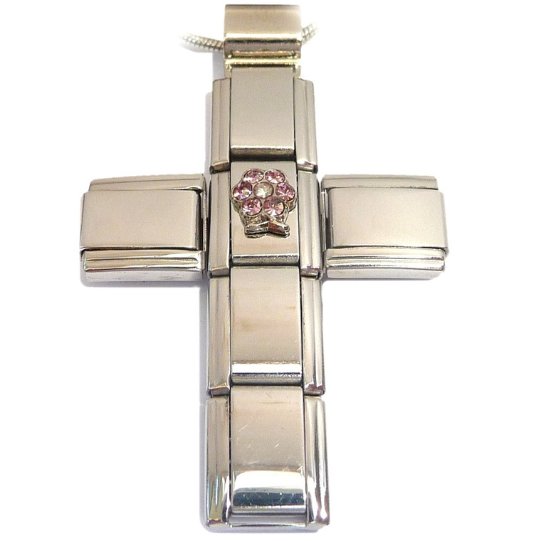 Italian Charm Cross Necklace June
