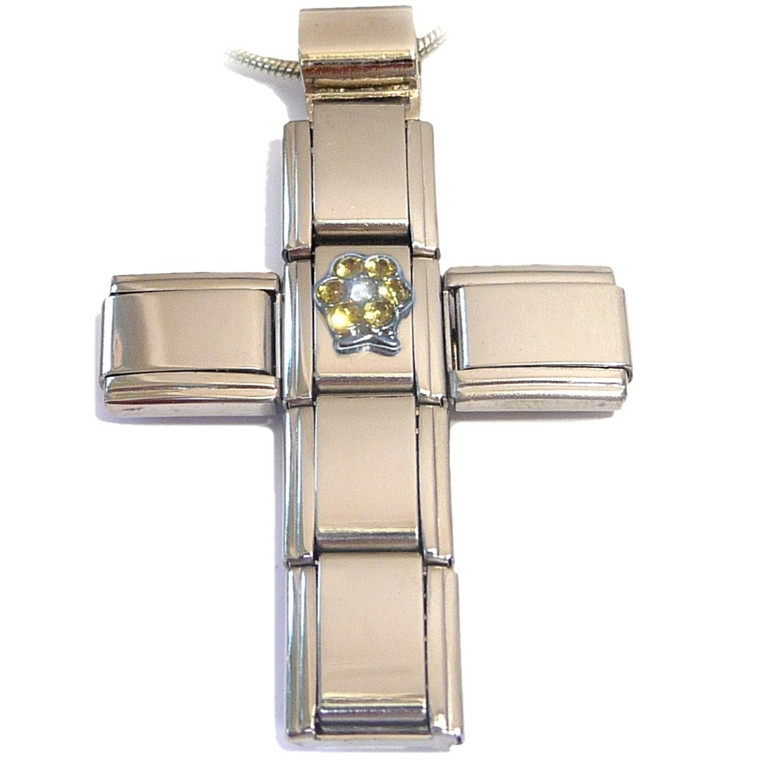 Italian Charm Cross Necklace November