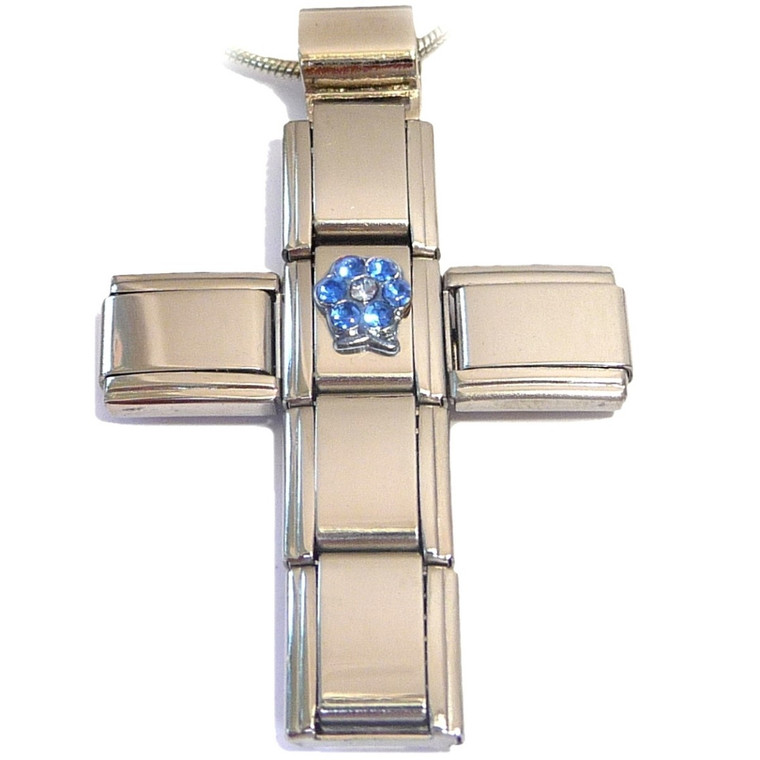 Italian Charm Cross Necklace September