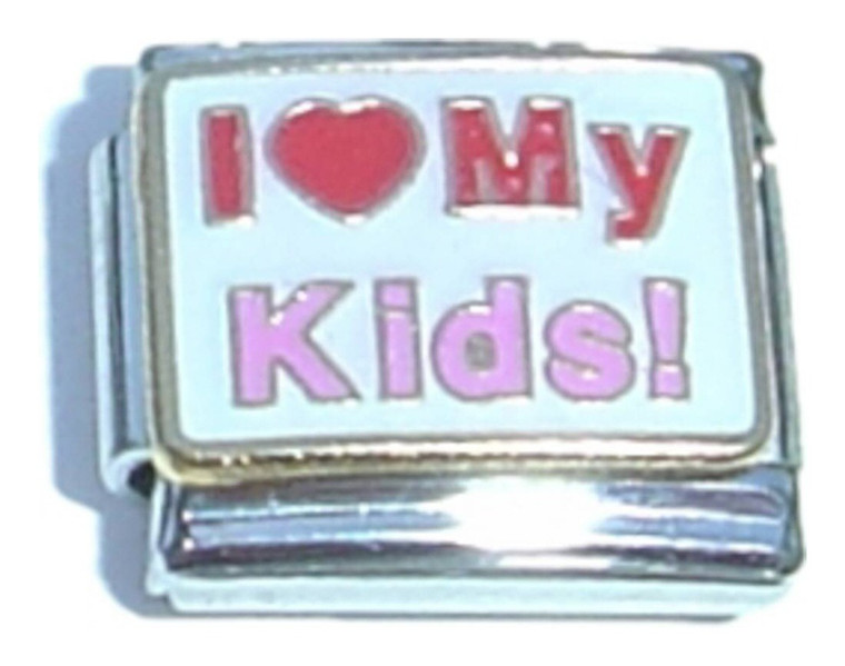 I Love My Kids Italian Charm