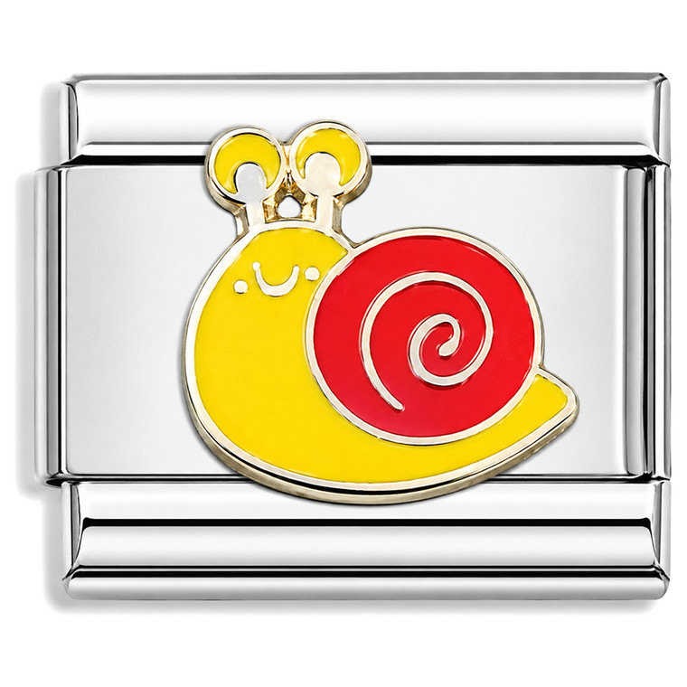 Yellow Snail Italian Charm