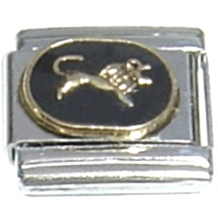 Leo Zodiac on Black Italian Charm