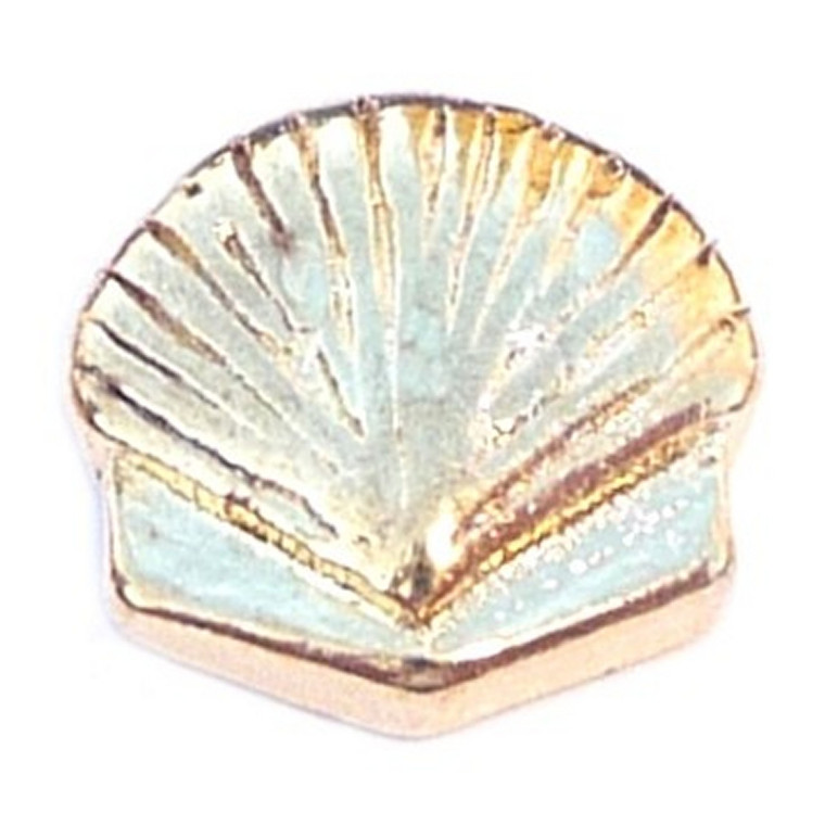 Sea Shell Goldtone Floating Locket Charm