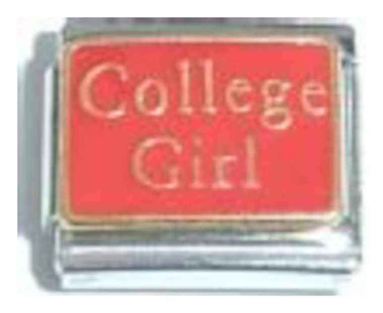 College Girl Red Italian Charm