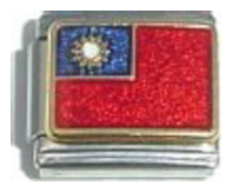 Flag of Taiwan Italian Charm