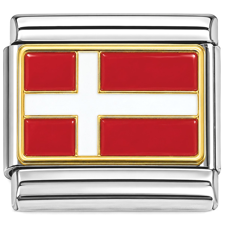 Flag of Denmark Italian Charm