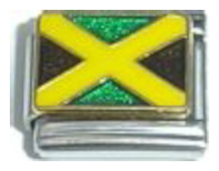 Flag of Jamaica Italian Charm