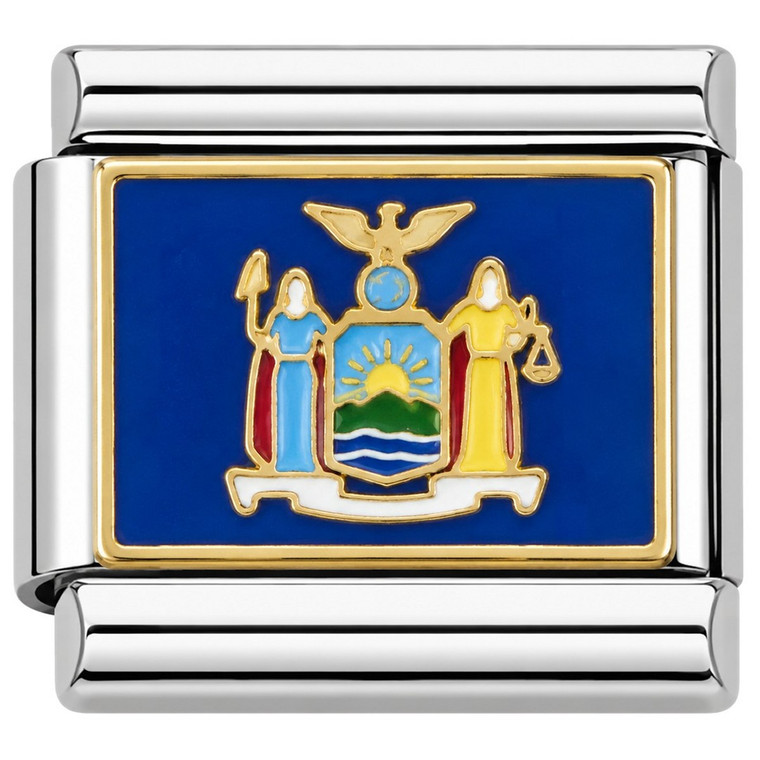 New York State Flag Italian Charm